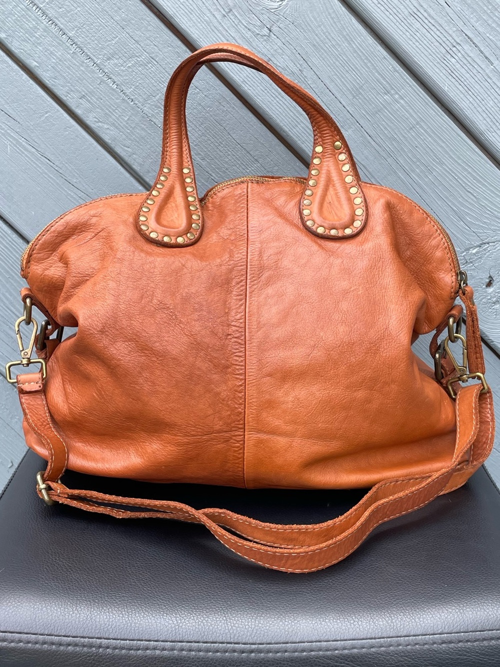Sundance Sonora Hobo Leather Shoulder Bag in Cognac